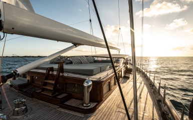 Deck, spars and rigging